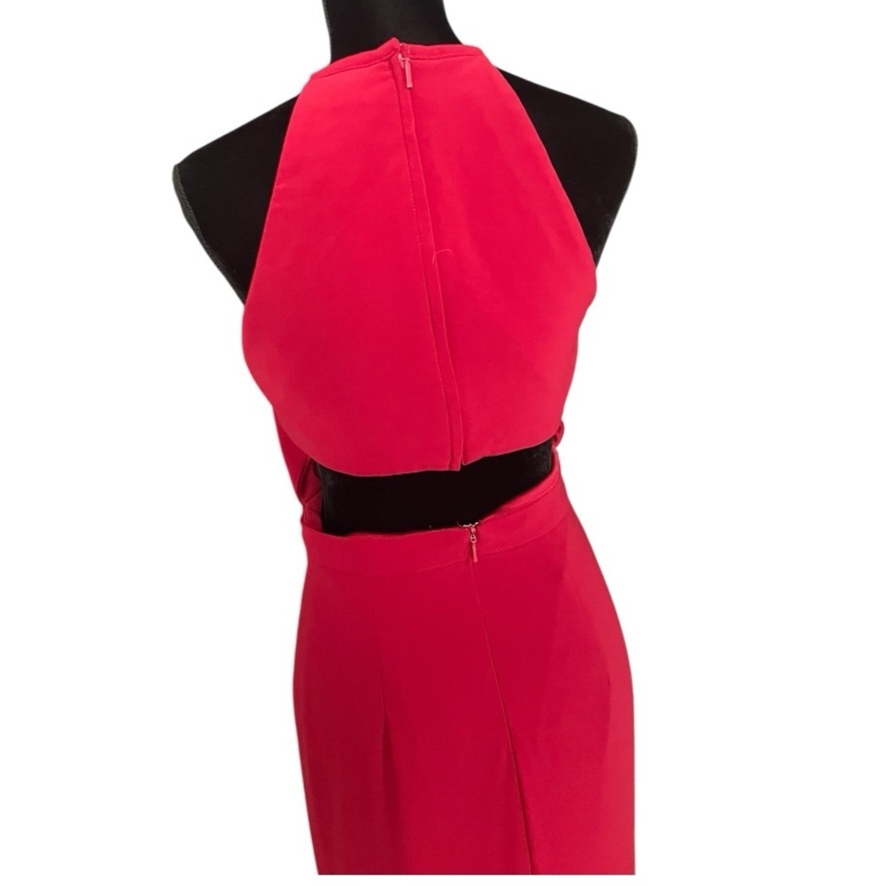 Sherri Hill women’s Red Mermaid is high neck long maxi dress Size 10 party - Picture 6 of 8